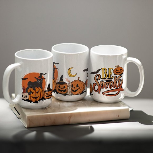 Halloween Be Spooky Coffee Mug. Halloween Coffee Cup. 15oz Ceramic Mug. - Picture 2 of 5